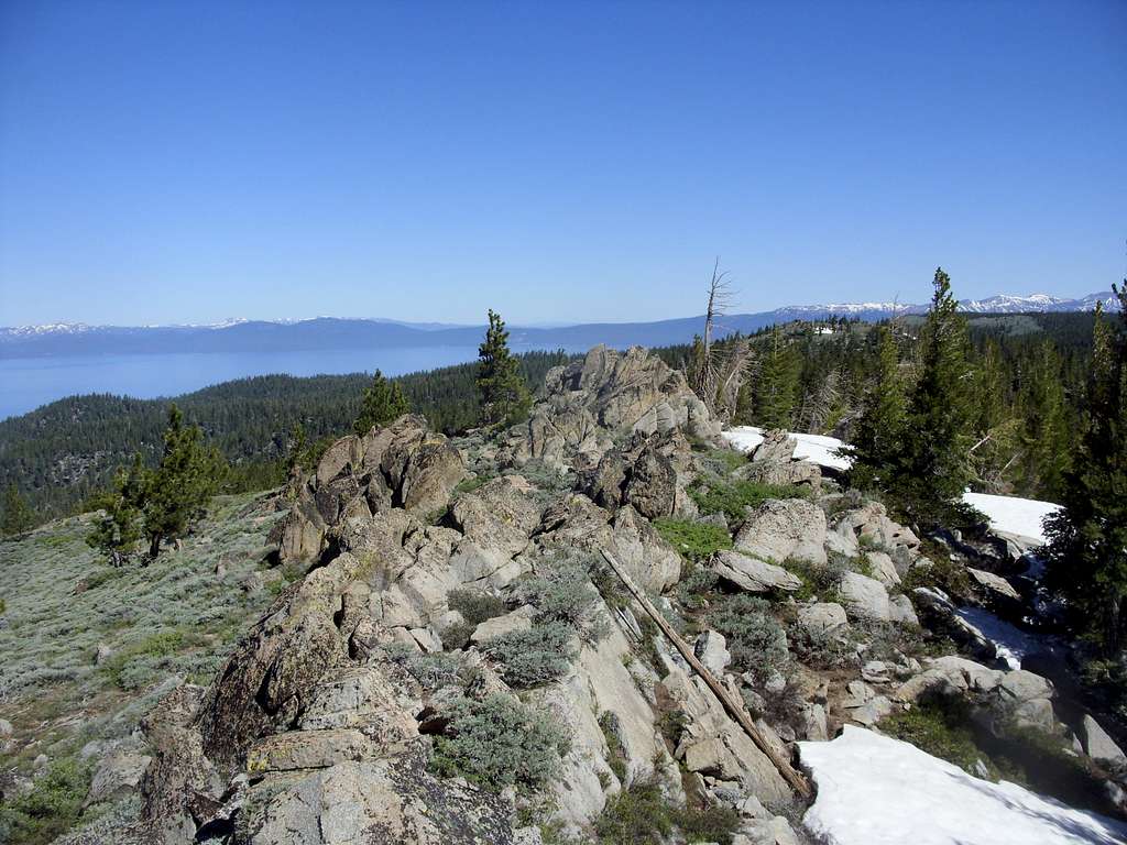 View of the lower crags atop Peak 8901