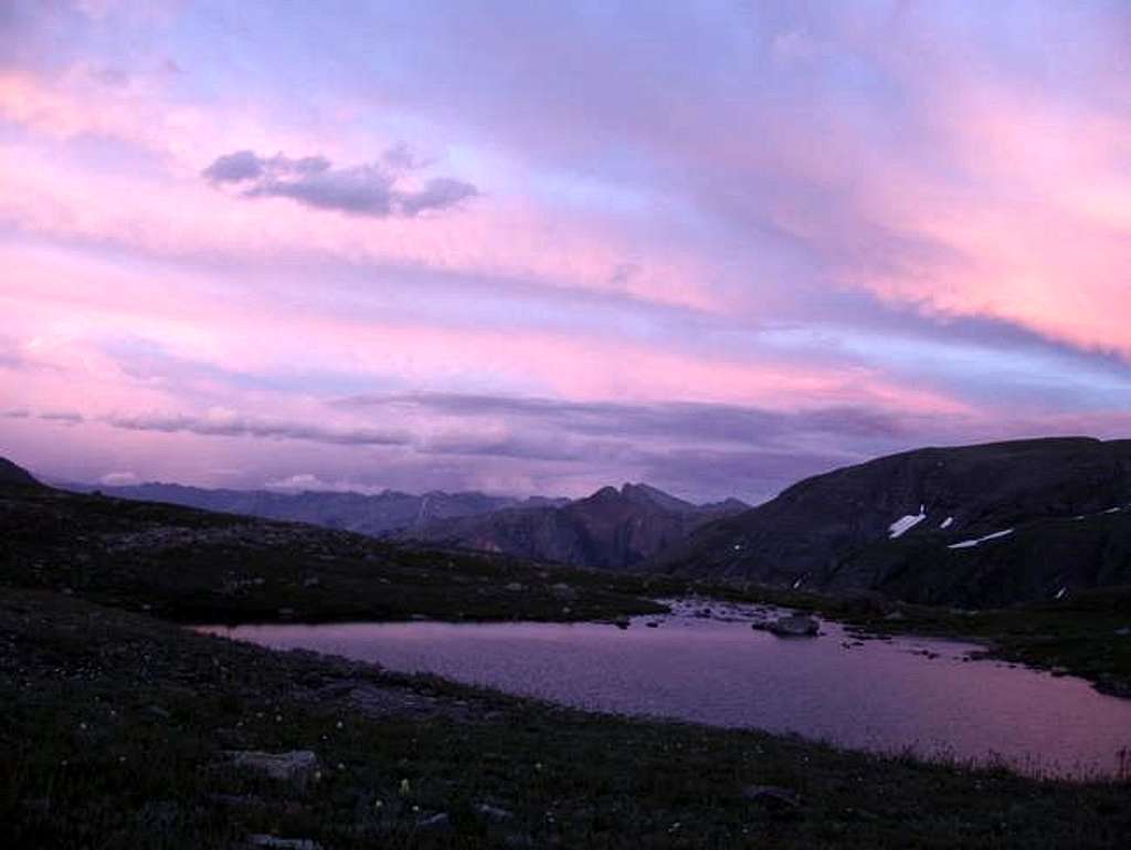 Sunset in the Ice Lakes Basin...