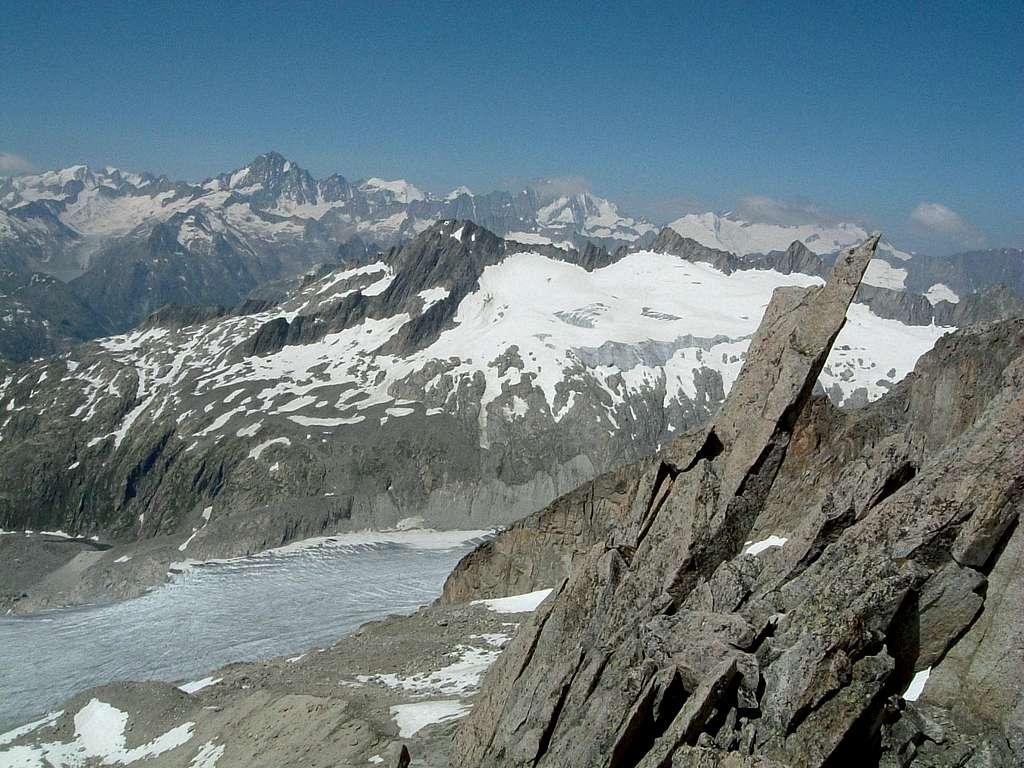 From Gross Furkahorn view over Berner Oberland