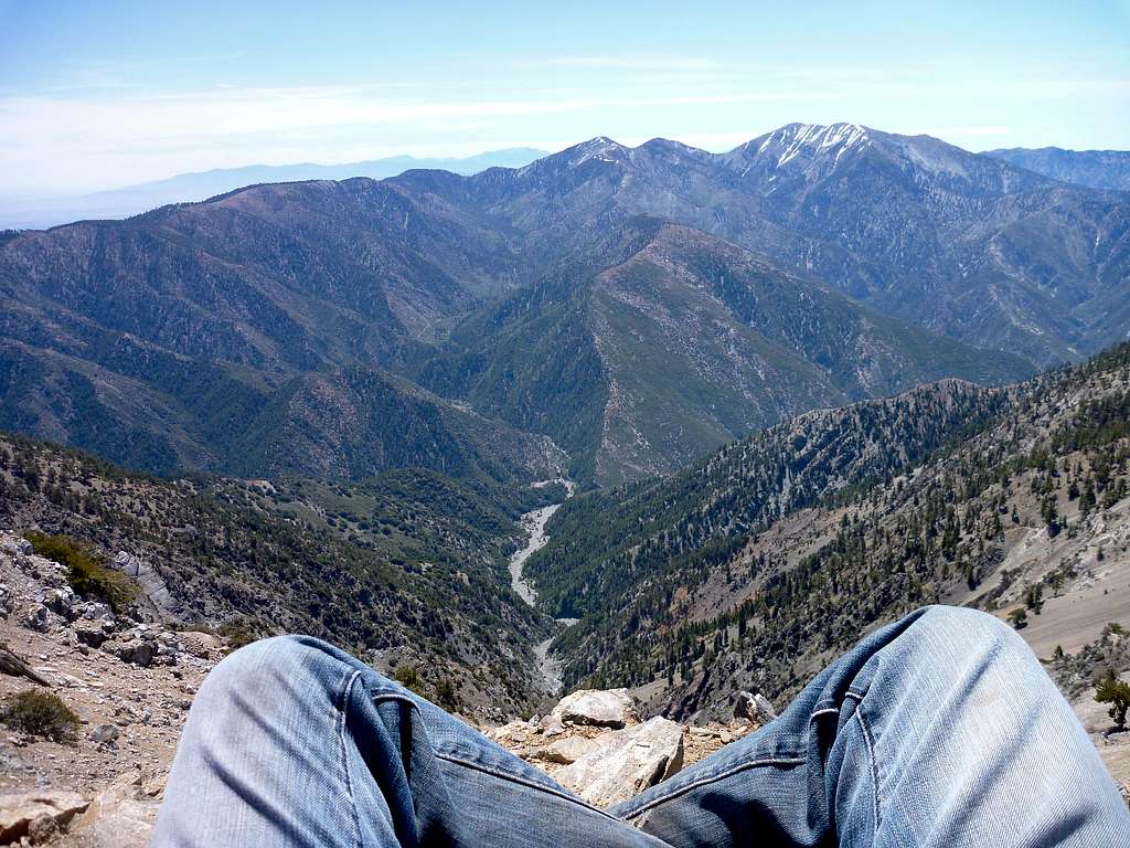 View down Mine Gulch towards Pine Mountain Ridge