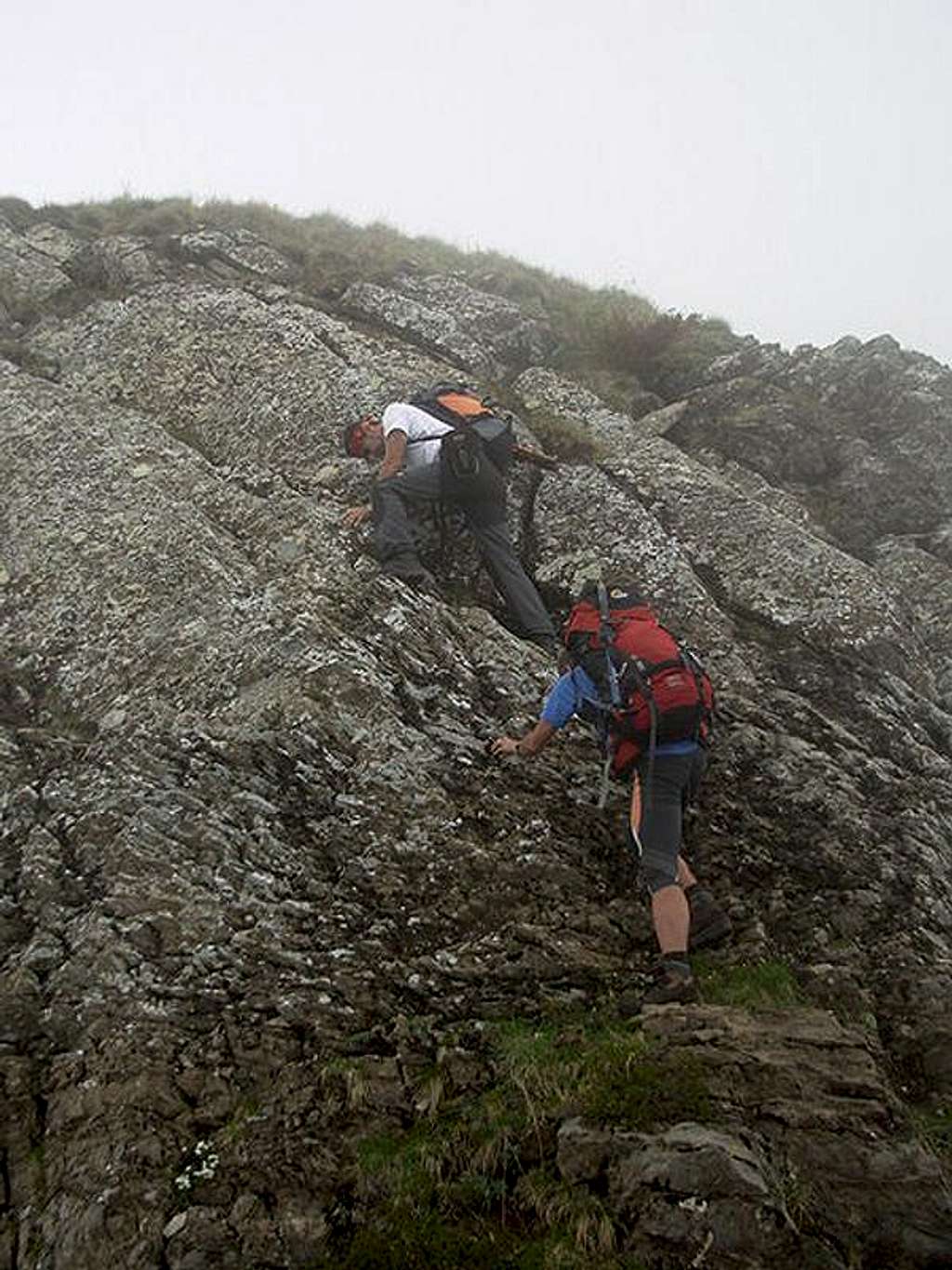 Kabash: Second attempt - Down-climbing from Ribnicka Skala