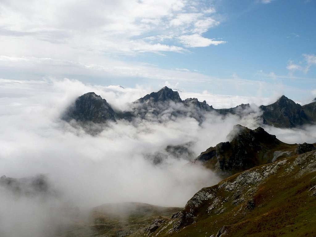 Kabash: First ascent - Peaks seen from Golem Korab side