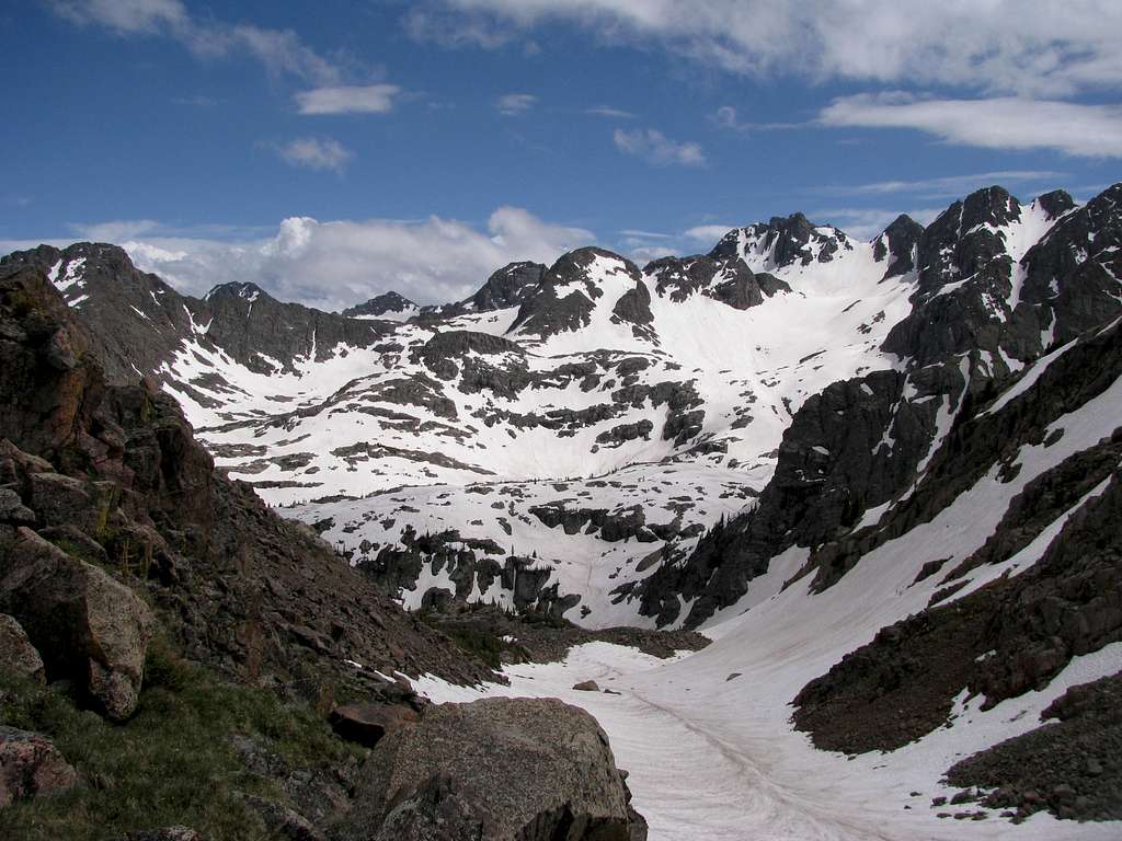 View from Saddle - Dwarf Pyramid-Mount Powell