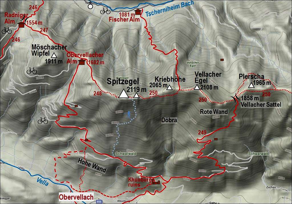 Spitzegel map