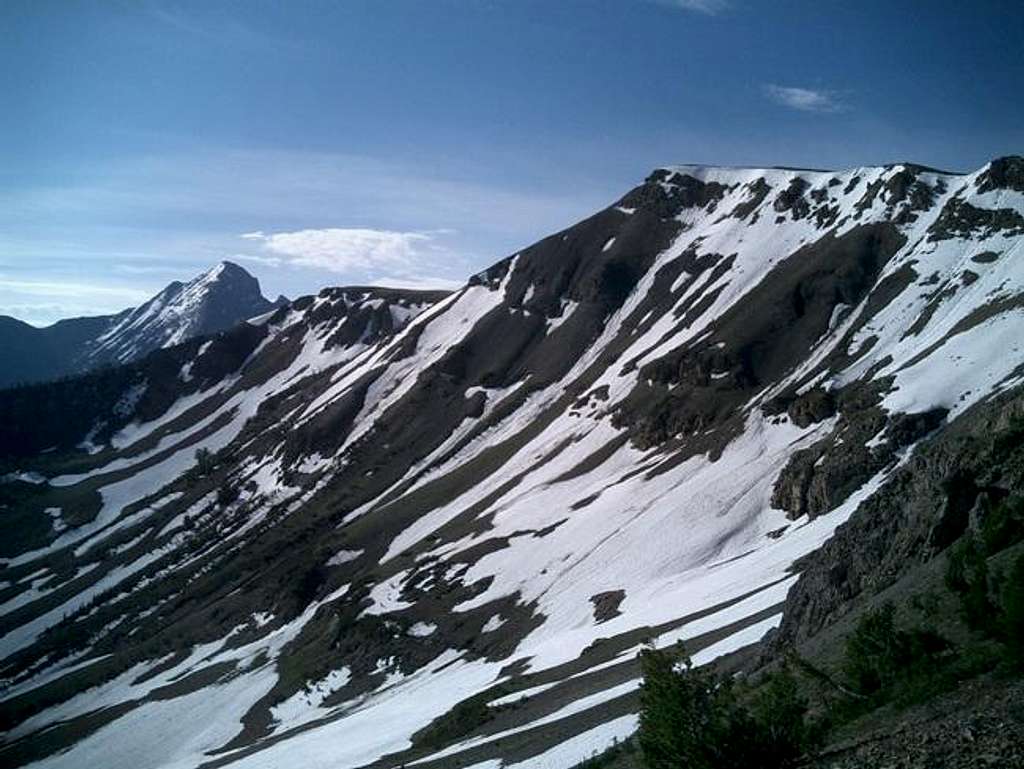 Descending Summit Creek Peak...