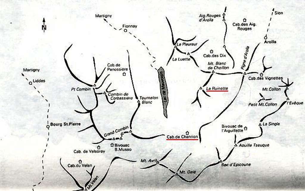 La Ruinette, map