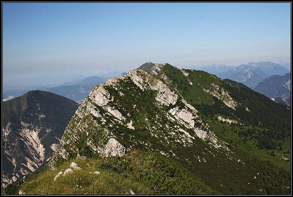 The view from Monte Postoucicco / Postovcic towards the W