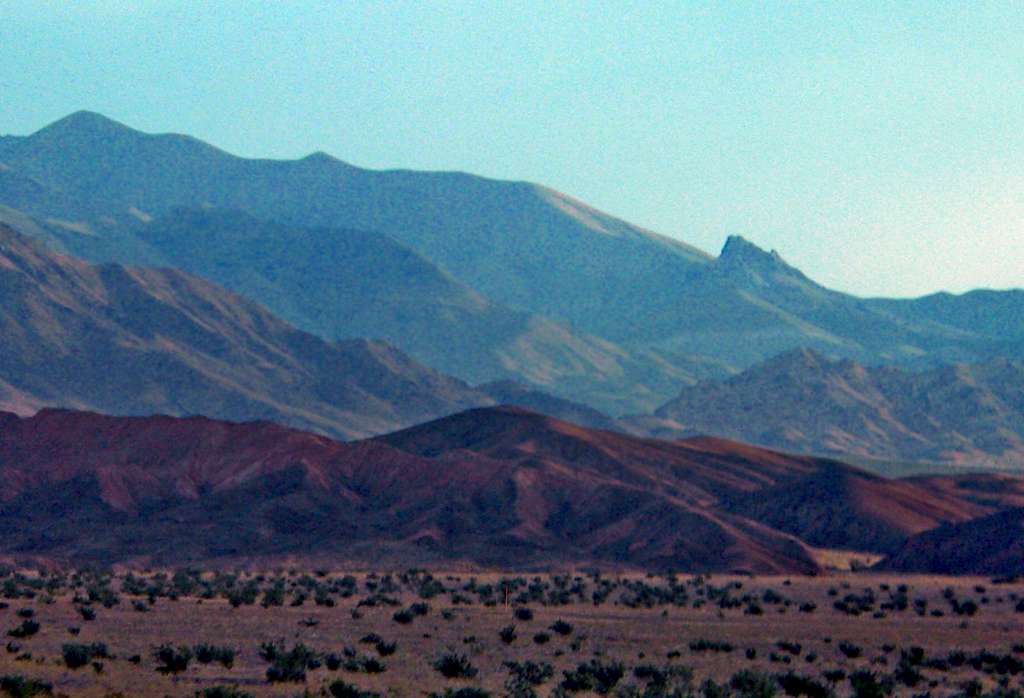 Daylight Butte, right,  from Death Valley