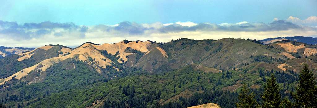 Pine Mtn. Ridge and Pine Mtn. from the Bolinas Ridge