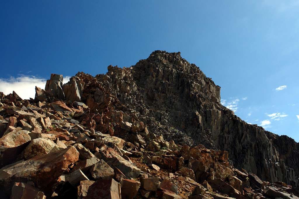 Wilson Peak: approaching the false summit