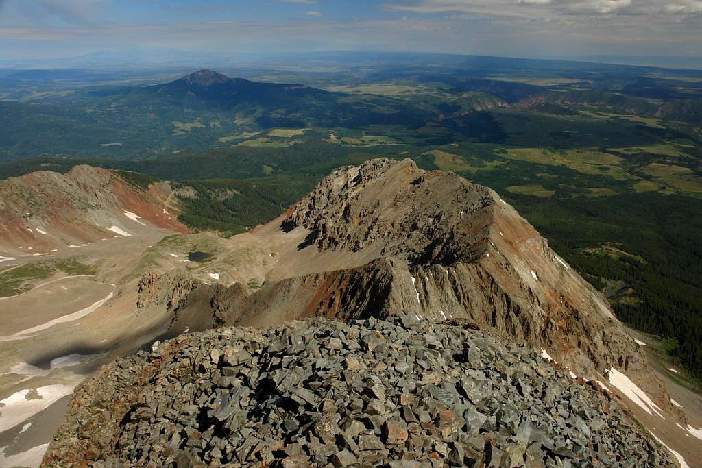 Wilson Peak: looking down along the Northwest Ridge