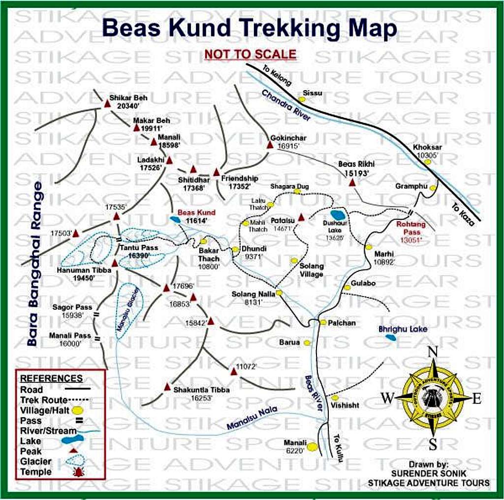 Beak Kund Trekking Map