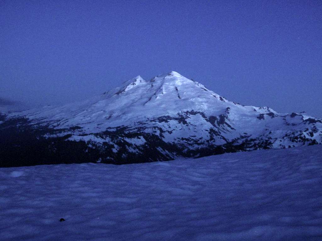 Mount Baker At Night