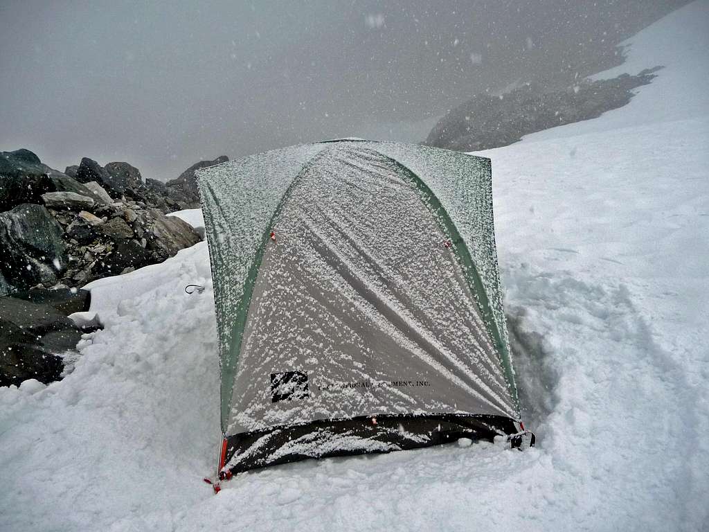 Snowing on the Tent