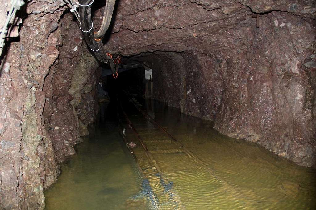 Old and partially flooded mine