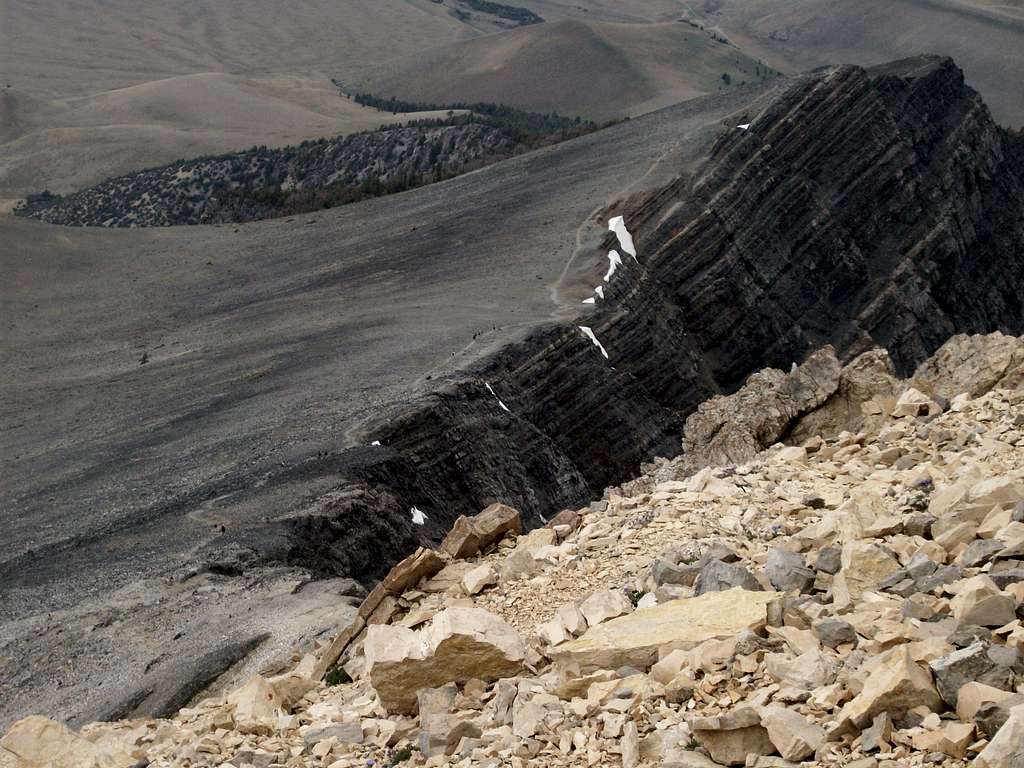 Borah Peak ridge crest section