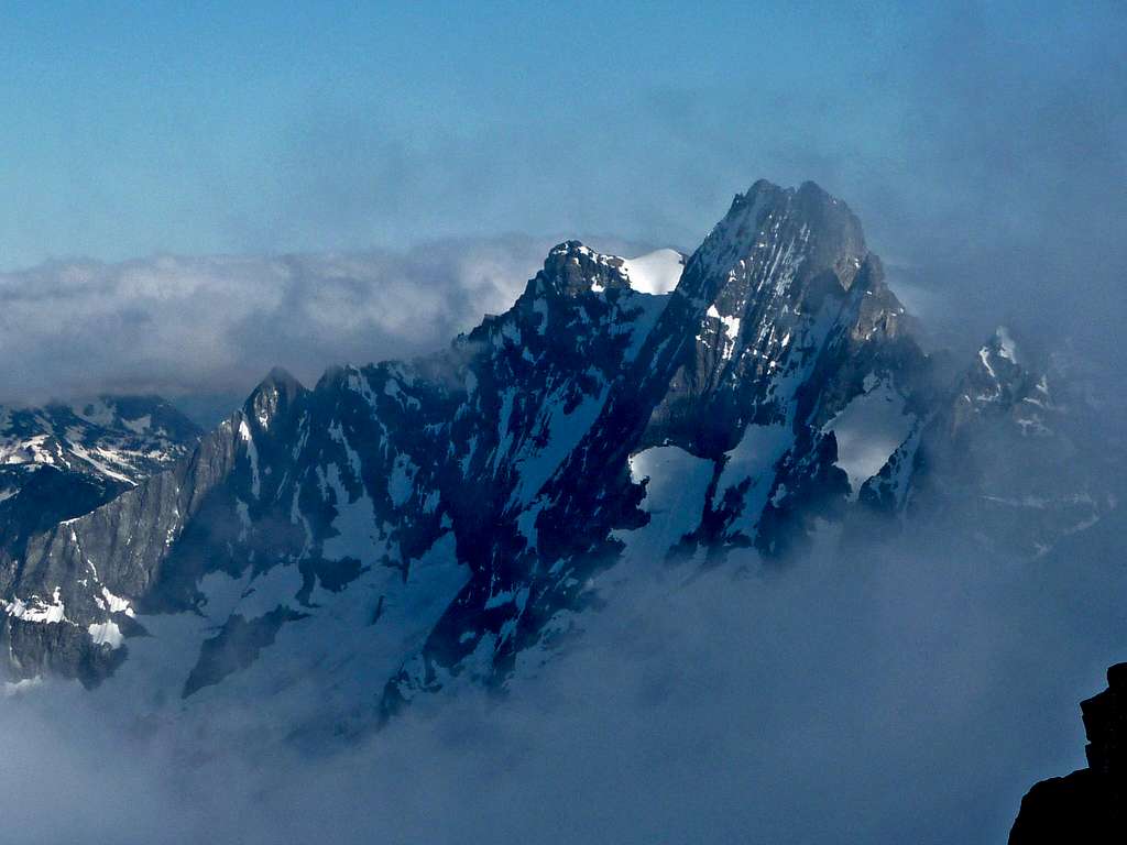 Mount Goode through the Clouds