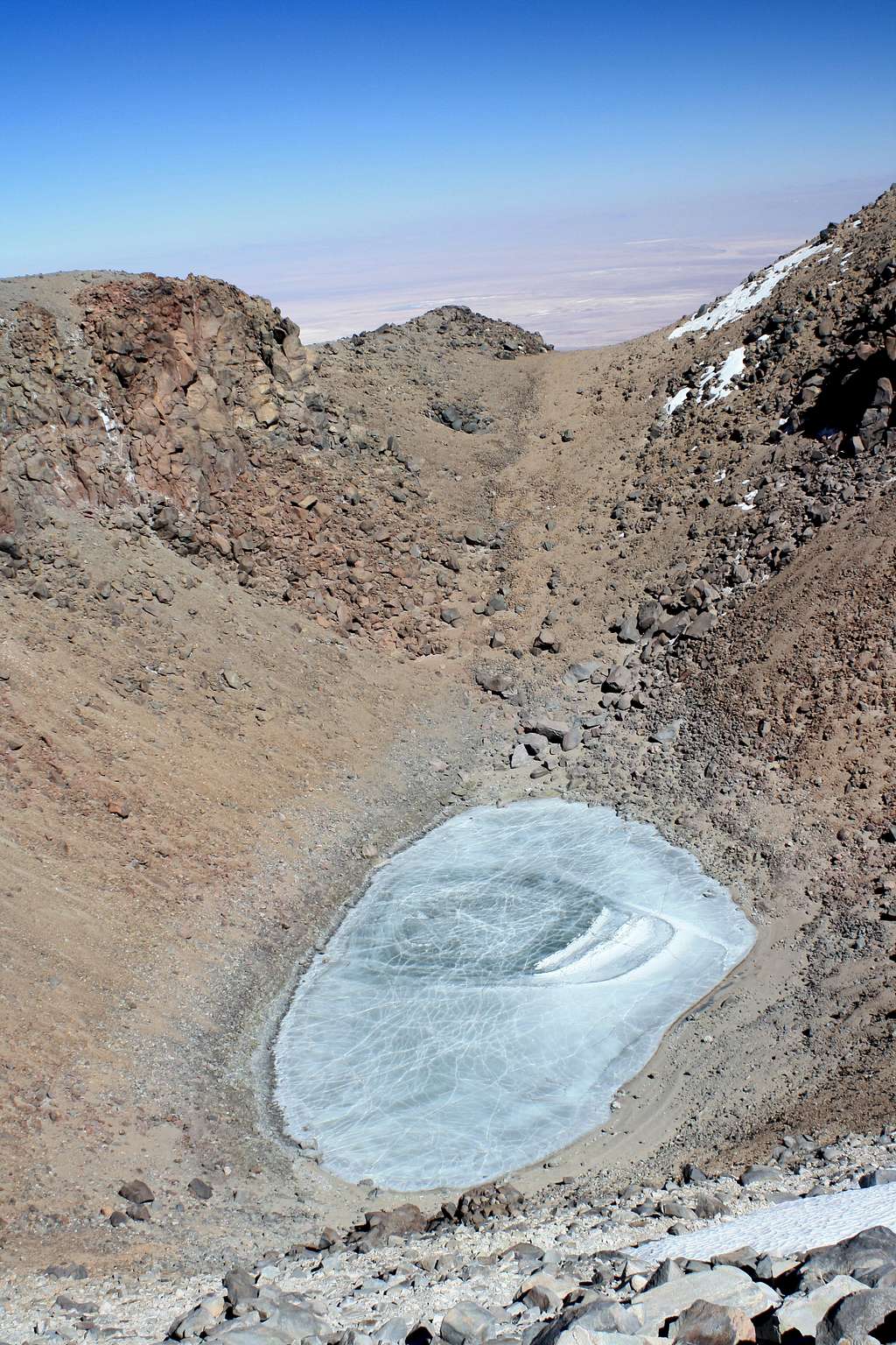 Crater lake on the summit of Licancabur