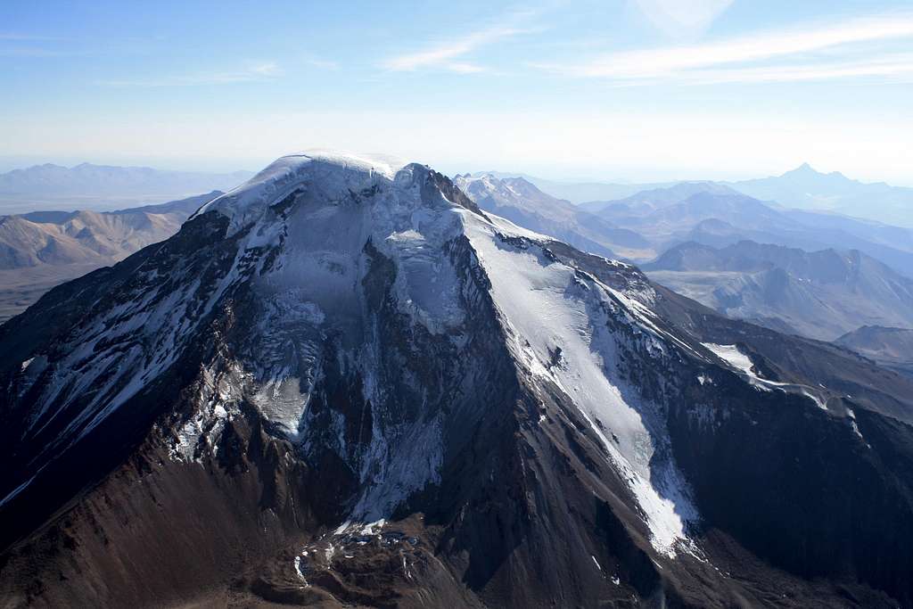 Pomerape from the north summit of Parinacota
