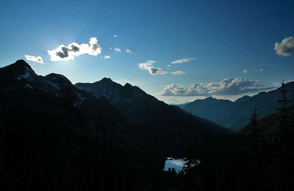 Sun setting over Tanal Lake