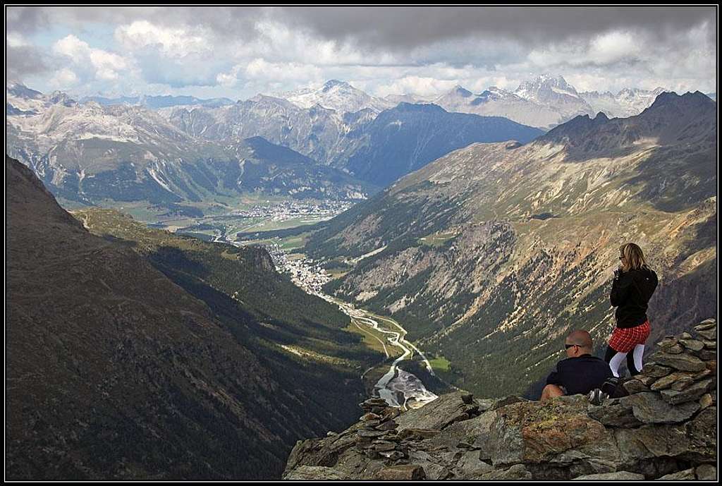 Pontresina from Munt Pers