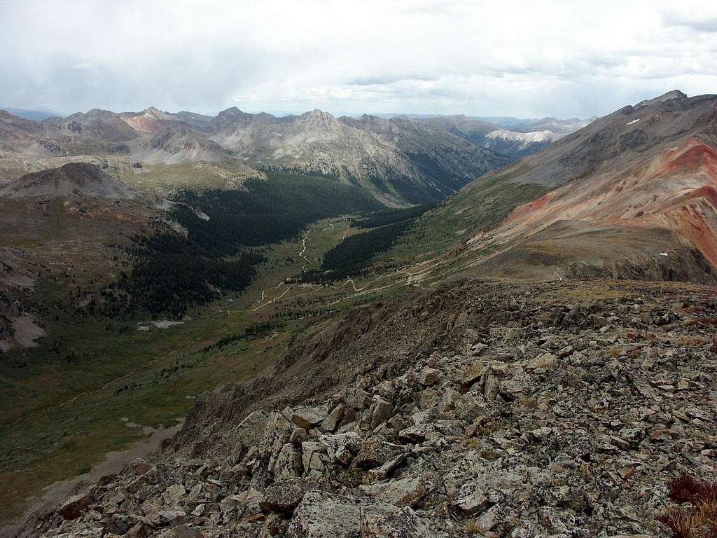 Lincoln Creek Gulch, from Red Mountain