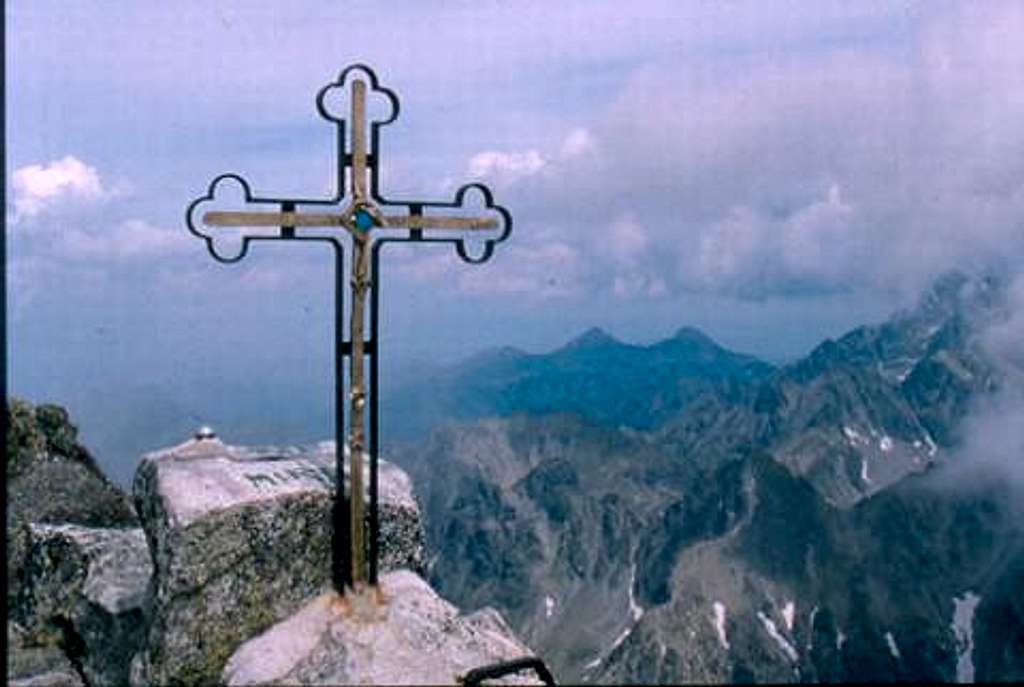 The summit cross on...