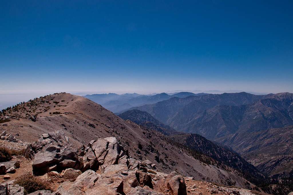 View west from the summit of Mount Baldy