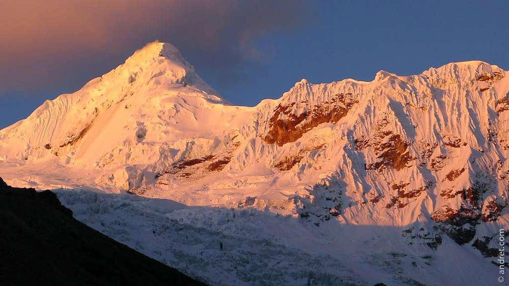 Alpenglow on West Face of Tocllaraju