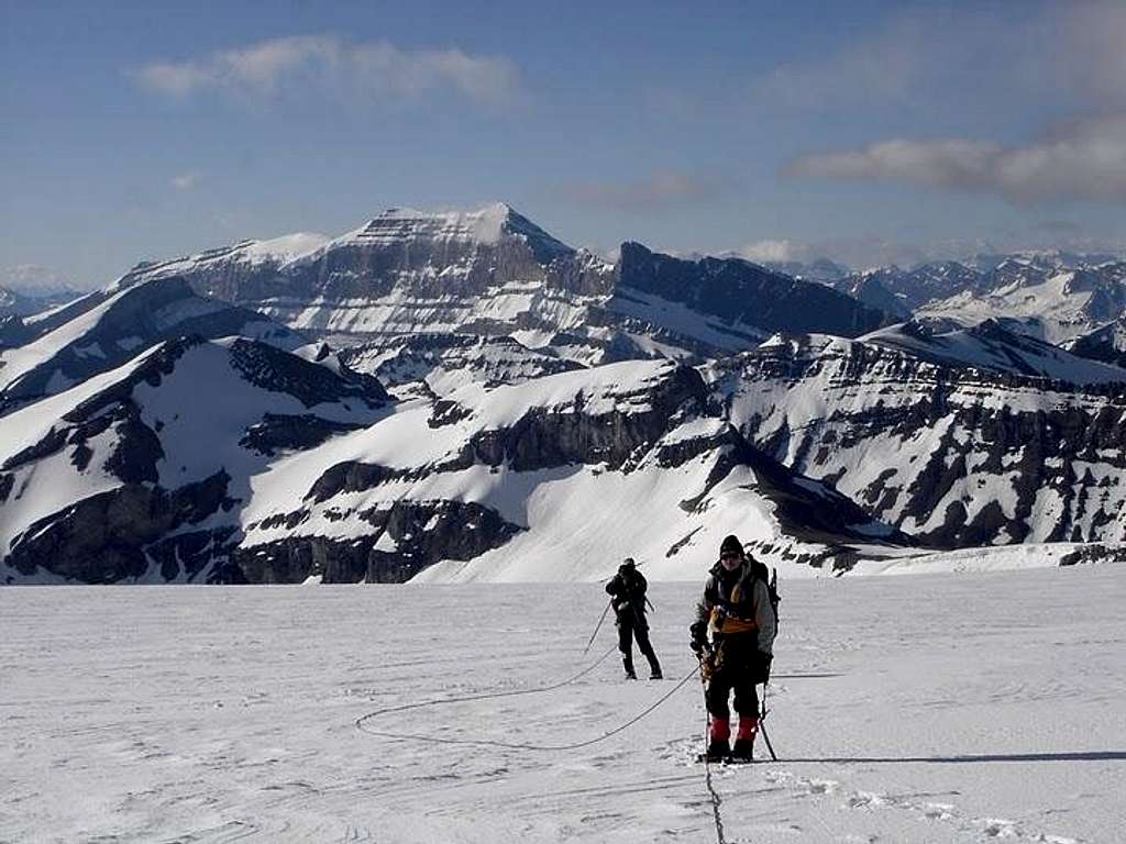 Low down on the Brazeau Icefield