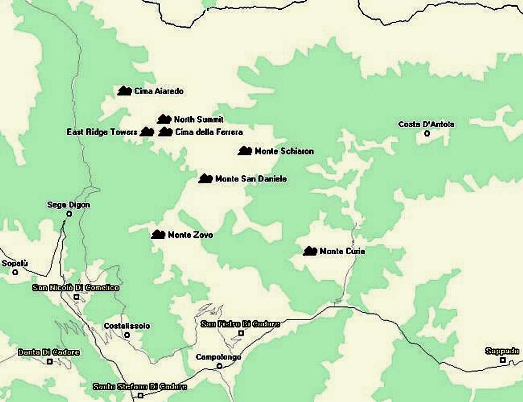 Map of Crode dei Longerin....