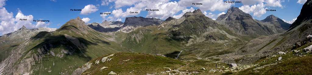 Julier Pass - pano with names