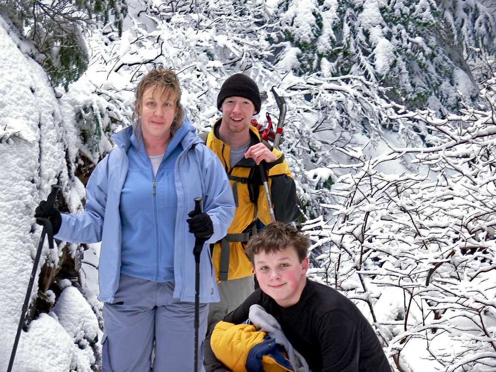 My Family in Winter on Mount Pilchuck