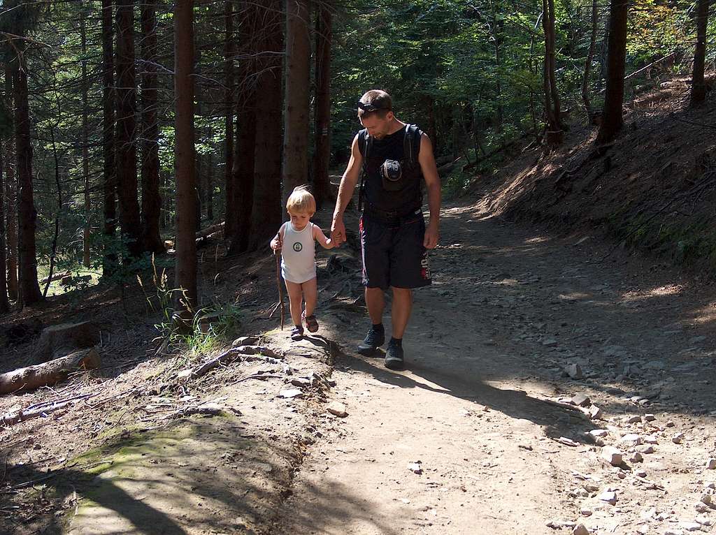 Hiking with Dad on Równica
