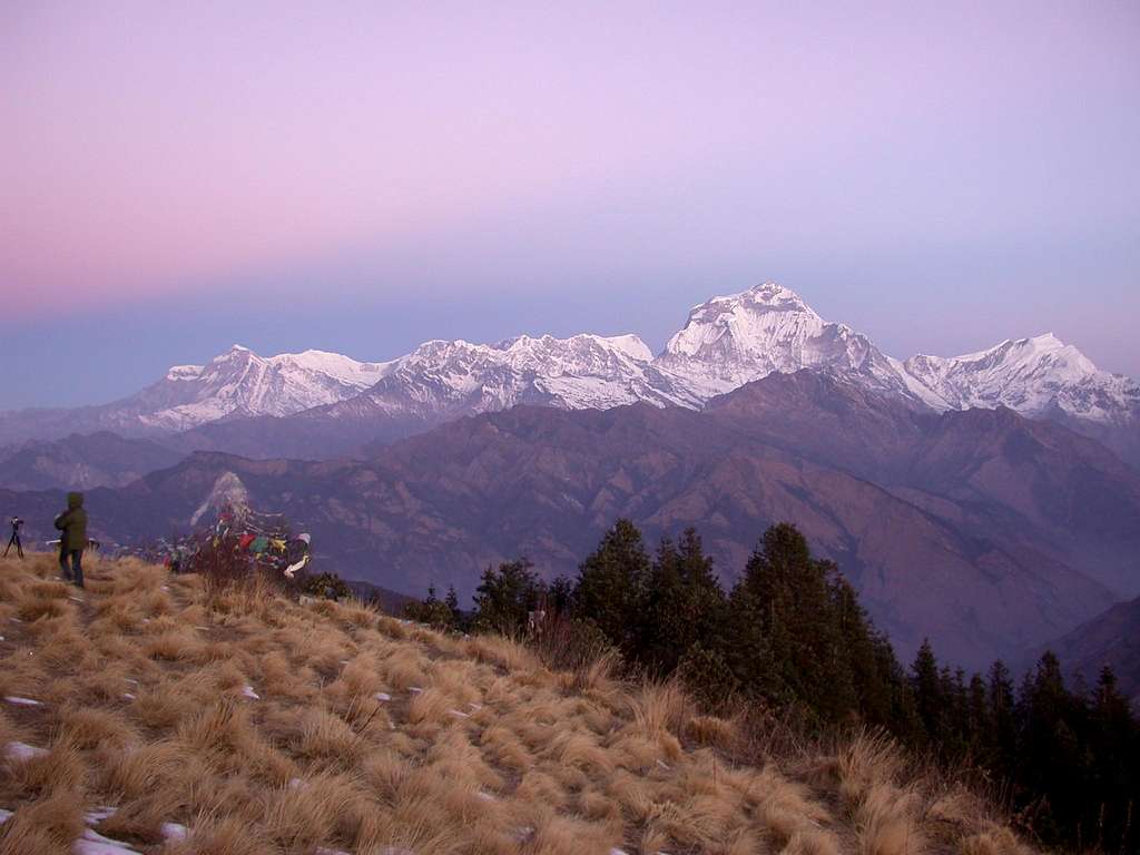 predawn Dhaulagiri massif