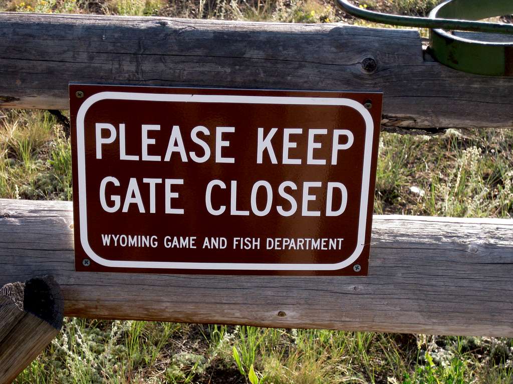 Sign on Gate