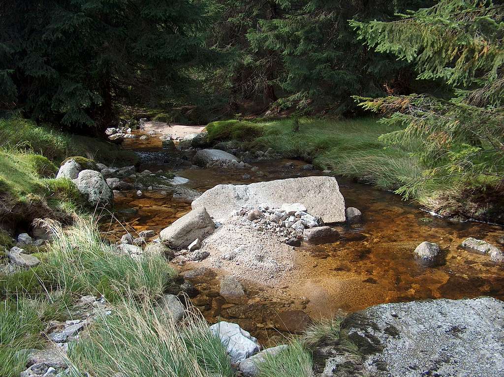 Beautiful stream near Polana Izerska