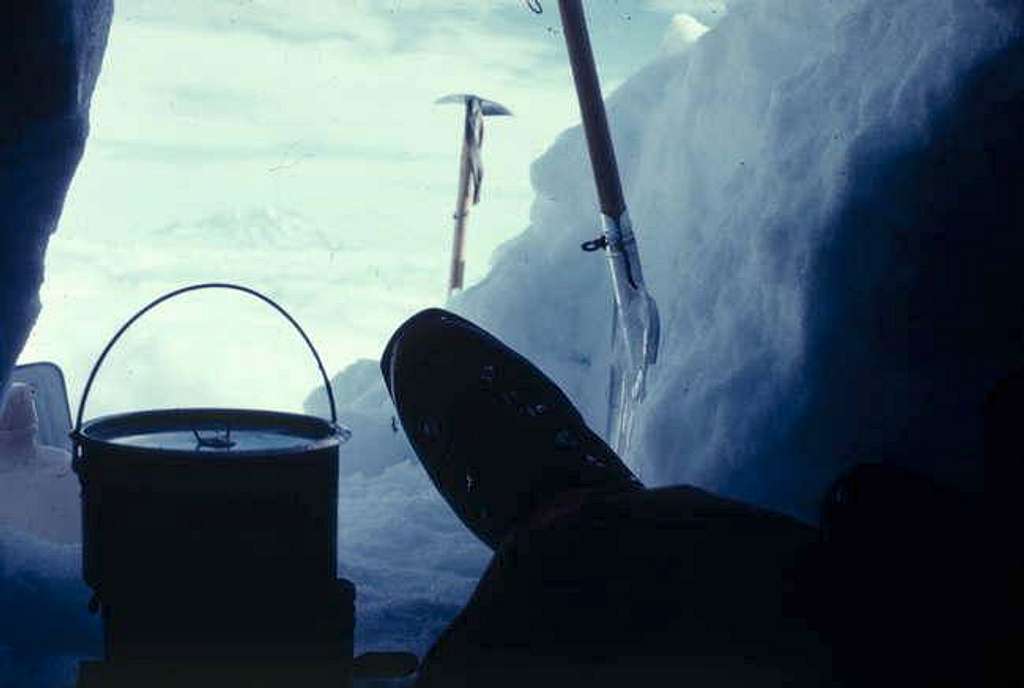 My boot, from inside ice cave...