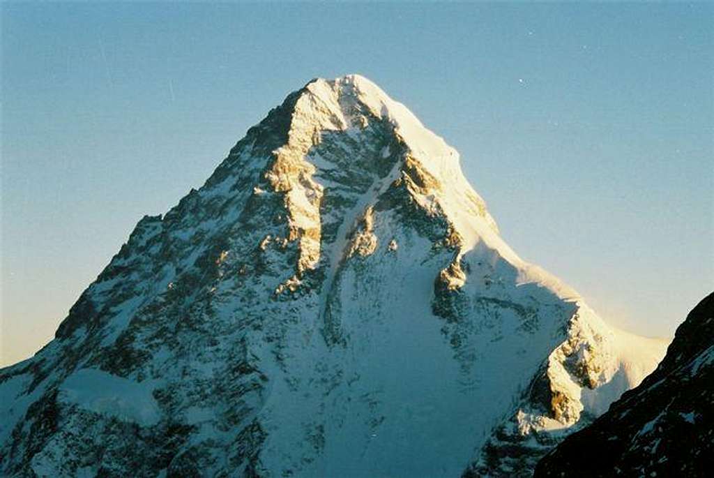 The top 1/3rd of K2's massif,...