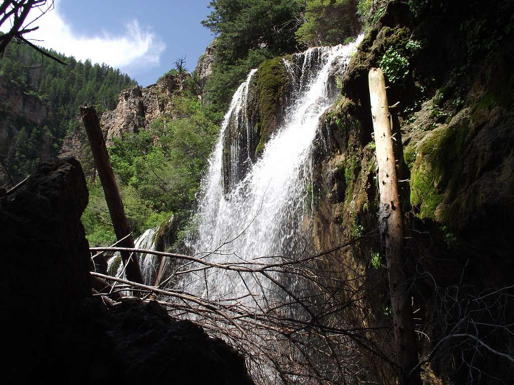 Hanging Lake Falls from the Side