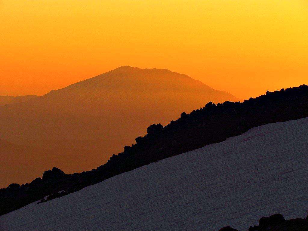 Mt St Helens at dusk