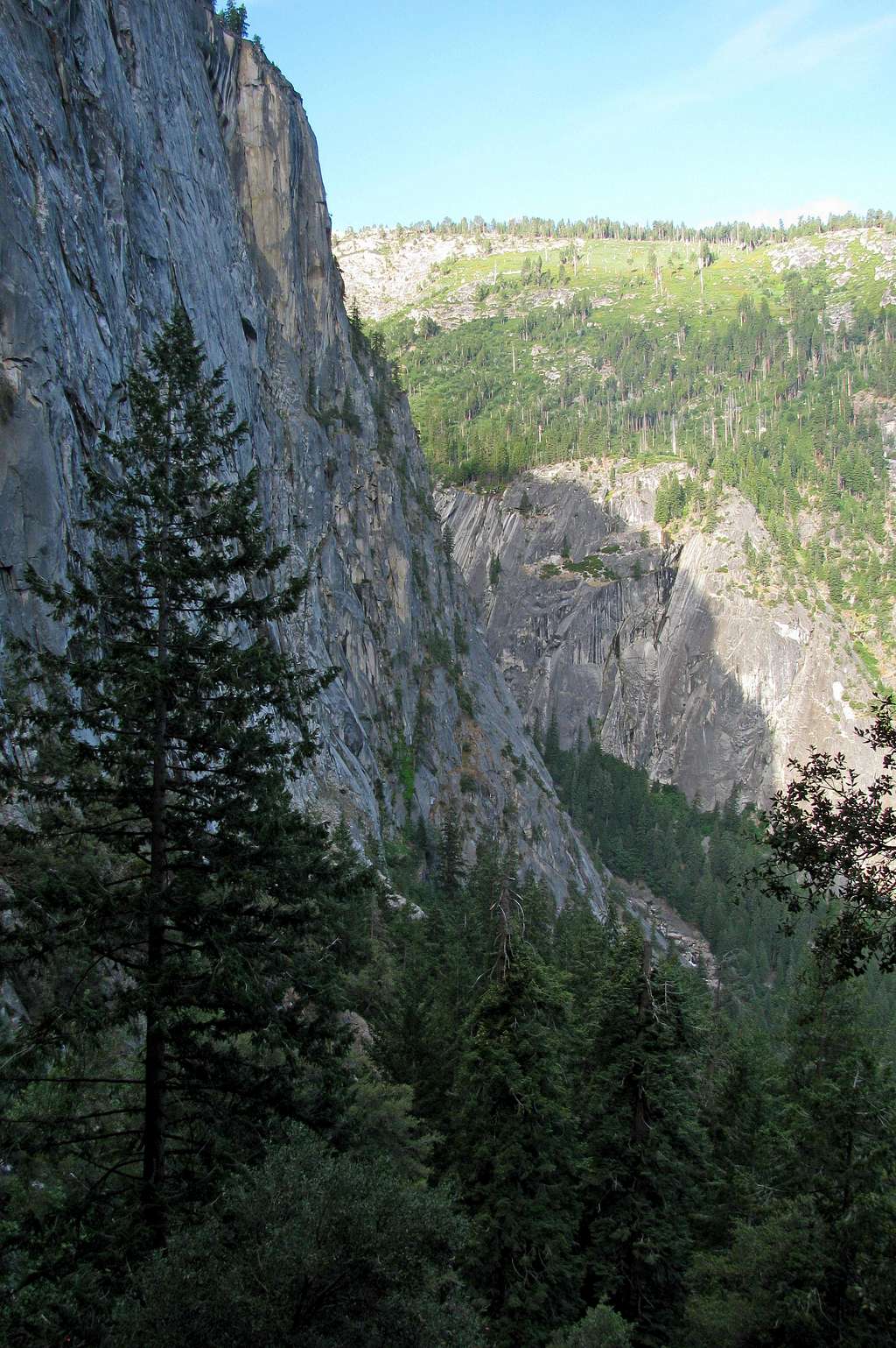 Cliffs above Muir Trail