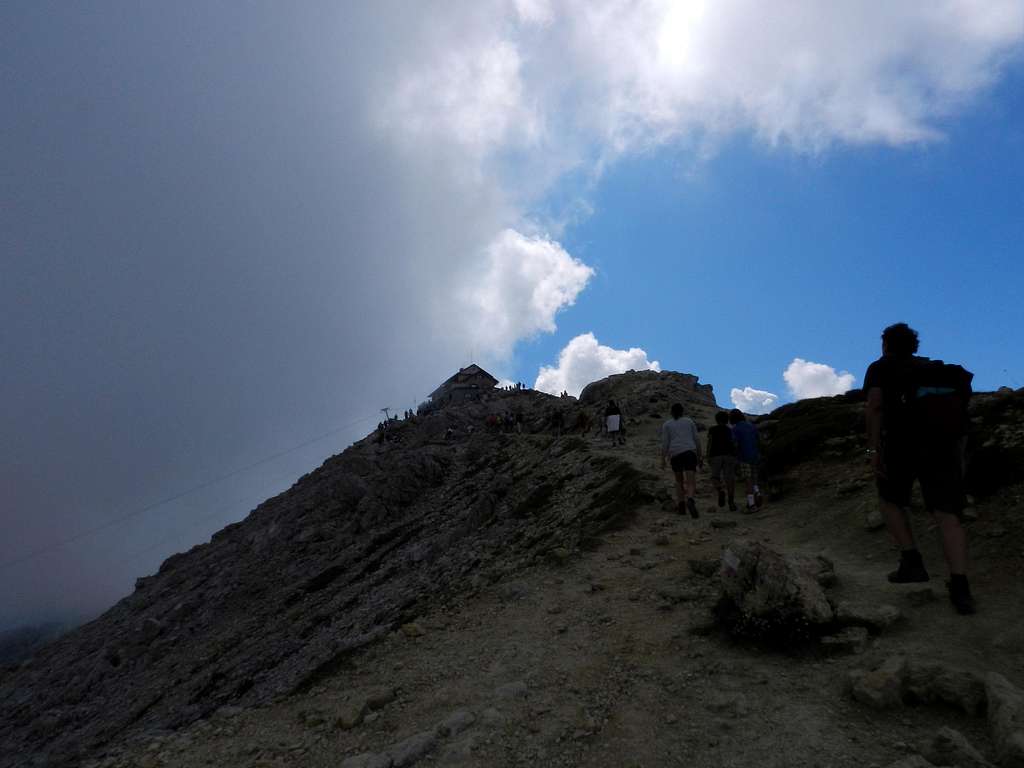 Within sight of the summit