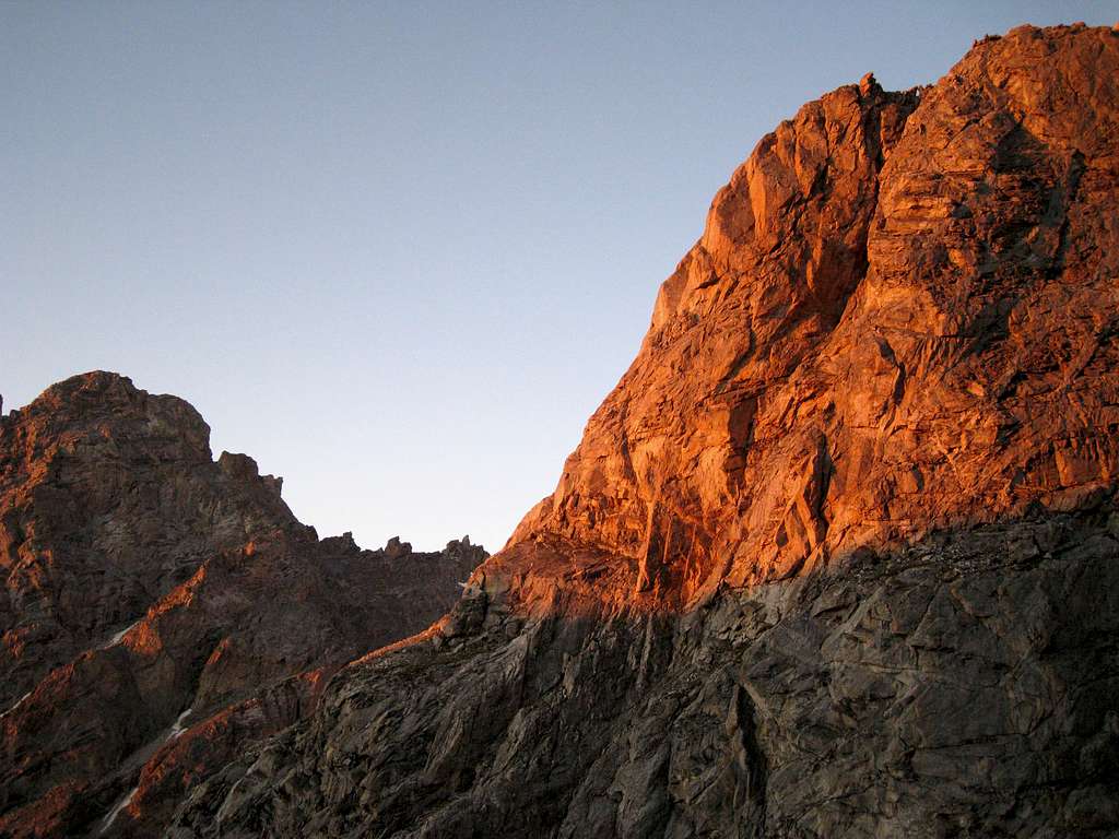 East Ridge of Middle Teton and Nez Perce Peak