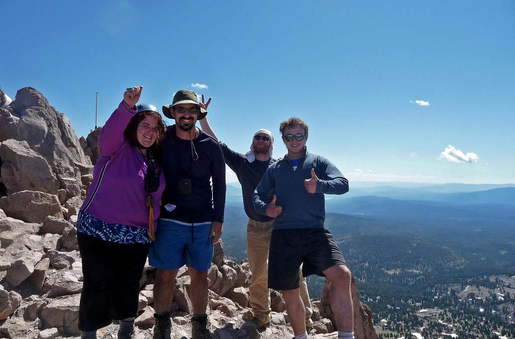 Excited to Reach the Summit of Mount Lassen