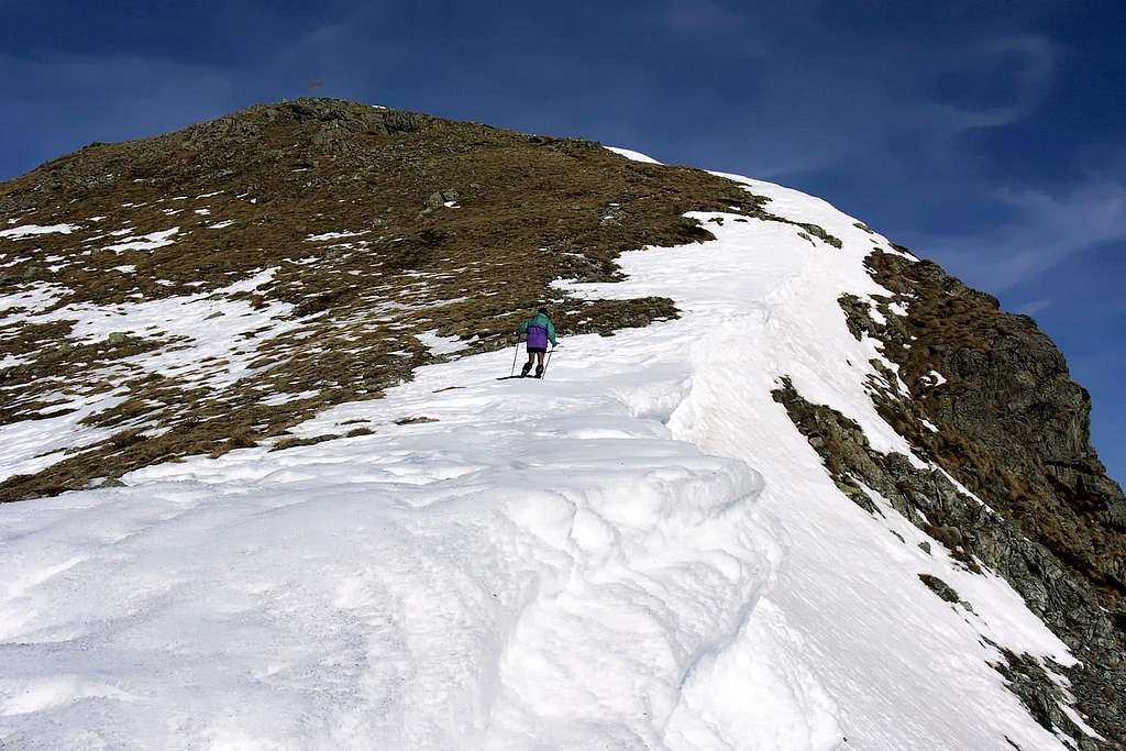 Becca d'Aver Winter from Champlong Alp
