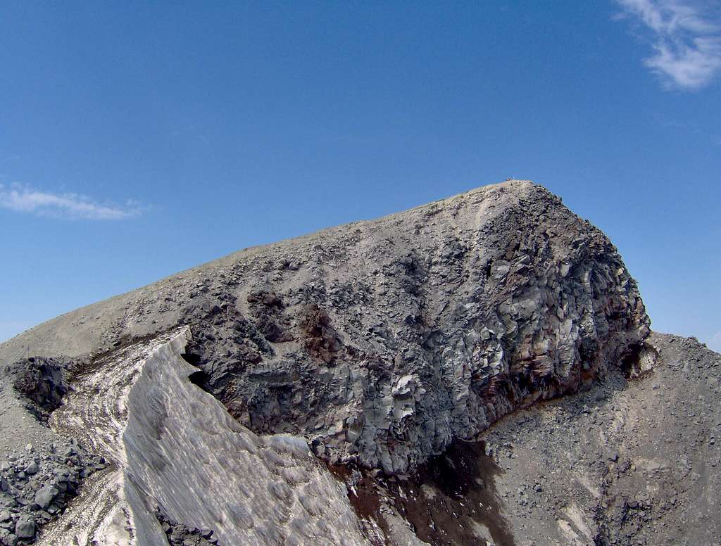 Looking towards higher summit of Mt. St. Helens