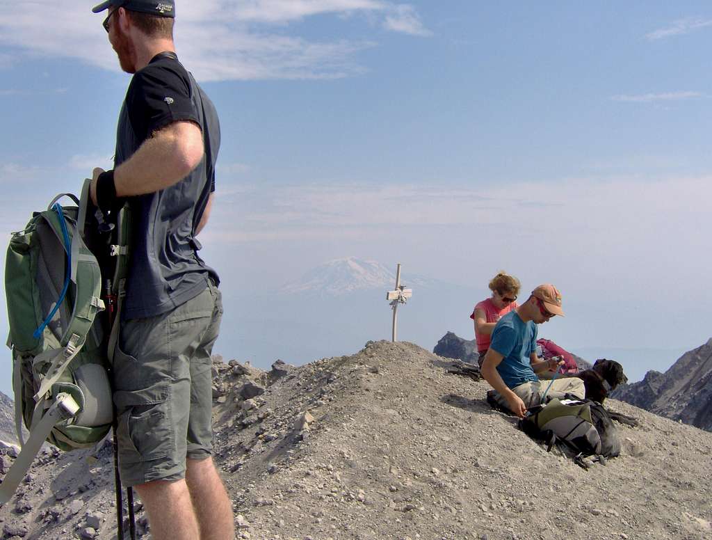 Cross near the higher summit of mt. st. helens