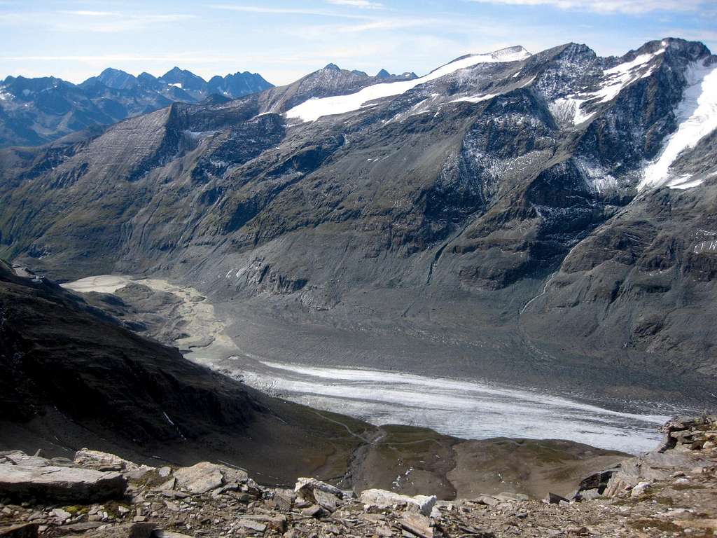 The tongue of the Pasterze glacier