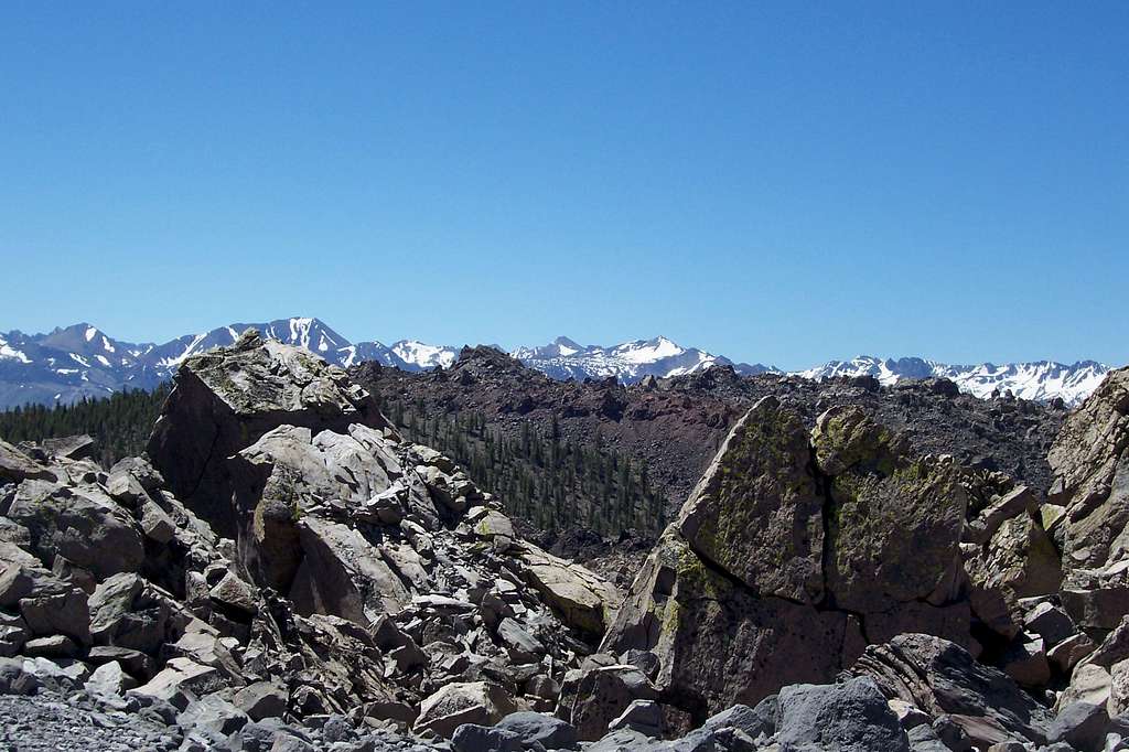Sierras seen from Obsidian Dome